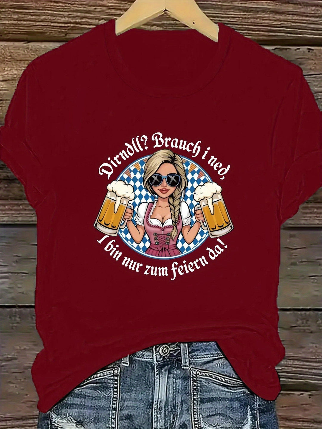 Dámské tričko s krátkým rukávem Plus Size – Liesl Oktoberfest 2025