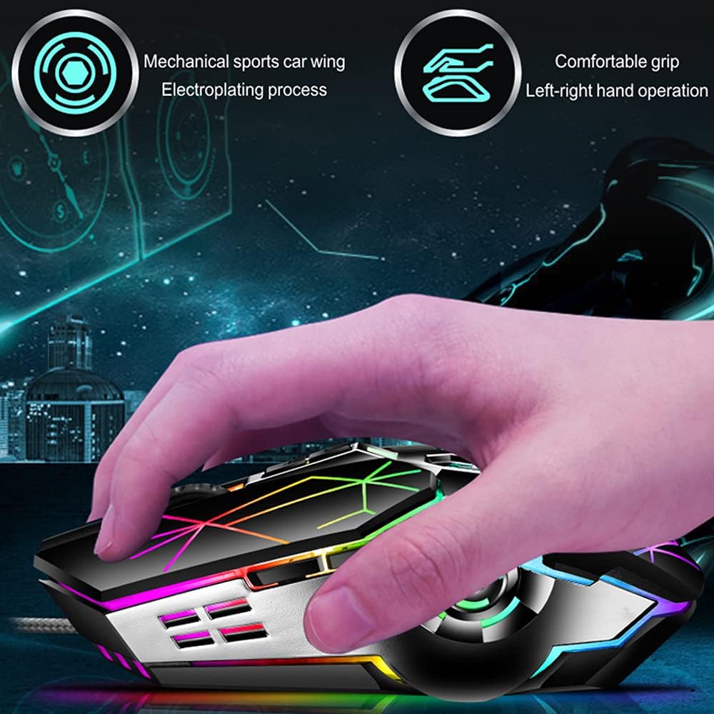Mechanická herní klávesnice s 87 klávesami, RGB podsvícením a modrými spínači.