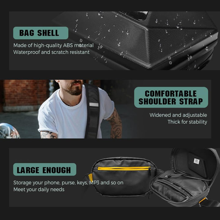 LED crossbody taška na motorku s programovatelným displejem – Nexora