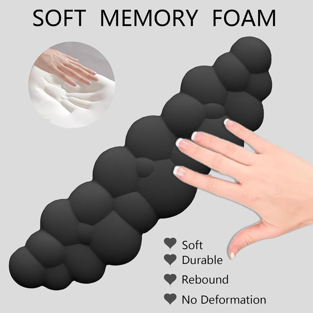 Ergonomická opěrka zápěstí ve tvaru mráčku s podložkou pod myš a podtáčkem – Zeyora
