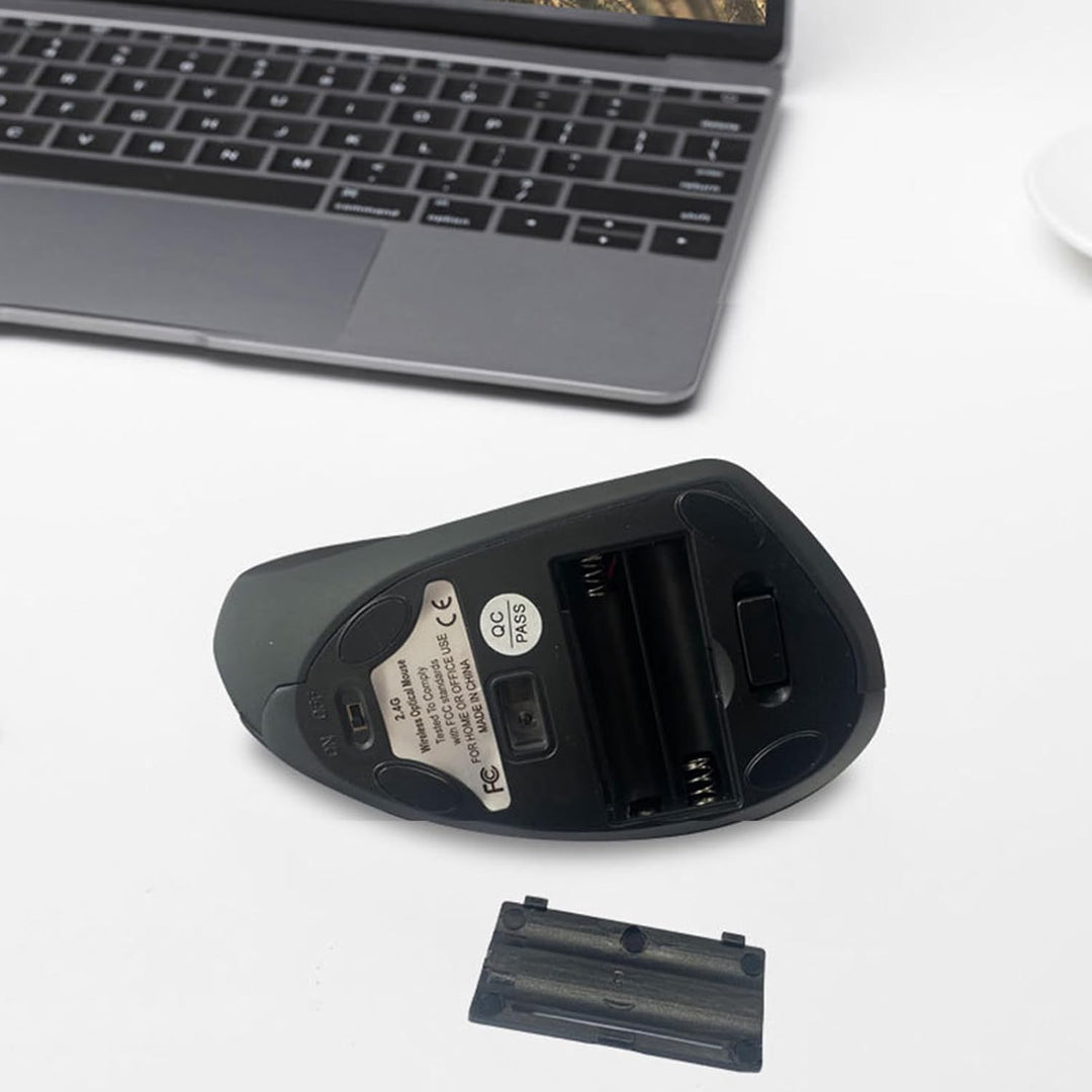 Dobíjecí ergonomická vertikální bezdrátová myš – Elvion