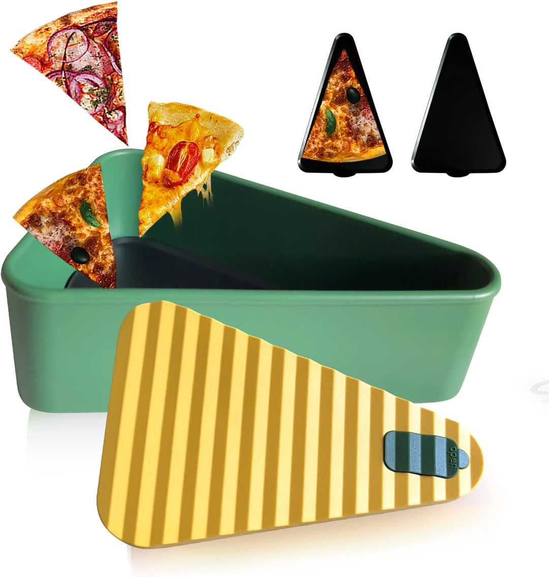 Opakovaně použitelný úložný box na pizzu se 2 podnosy – SliceSafe (1+1 ZDARMA)