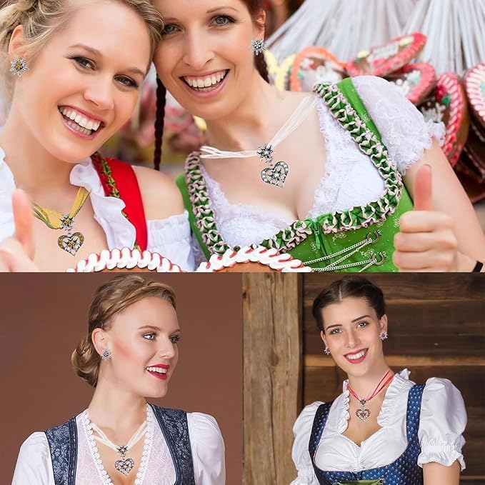Sada šperků Edelweiss s přívěskem ve tvaru srdce – Hjärtsken Oktoberfest 2025
