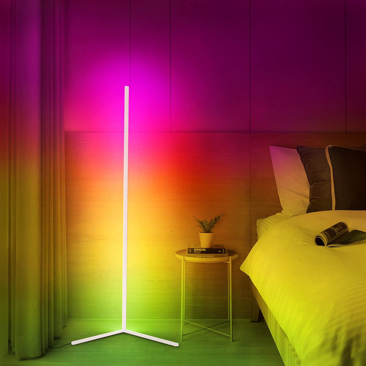 LED designová rohová lampa s dálkovým ovládáním – Viorra