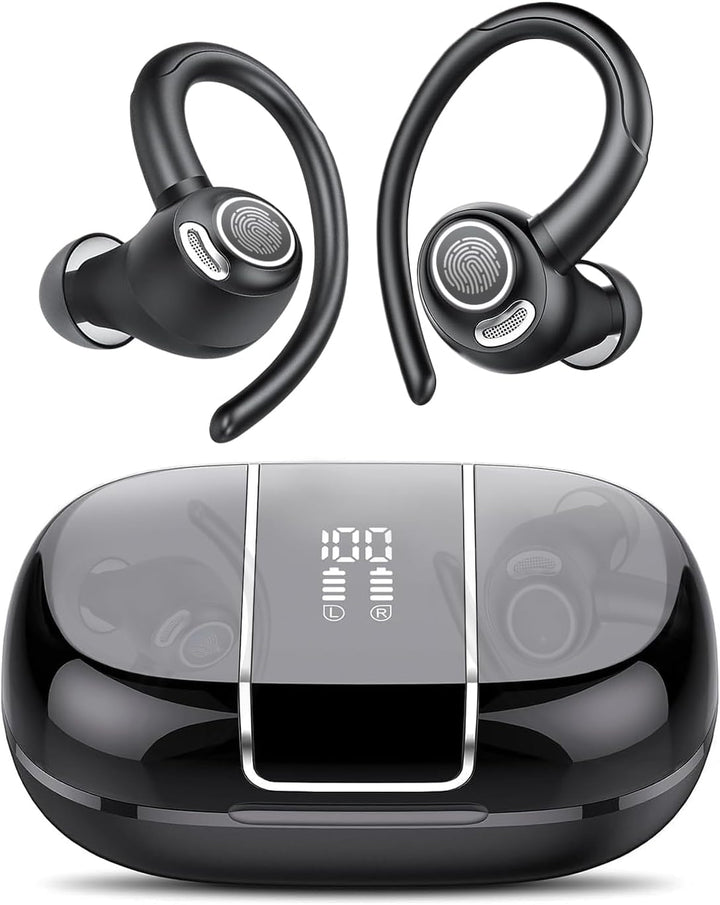 Bezdrátová sportovní sluchátka Bluetooth 5.3 s potlačením hluku a 48 hodinami přehrávání – Zeyora