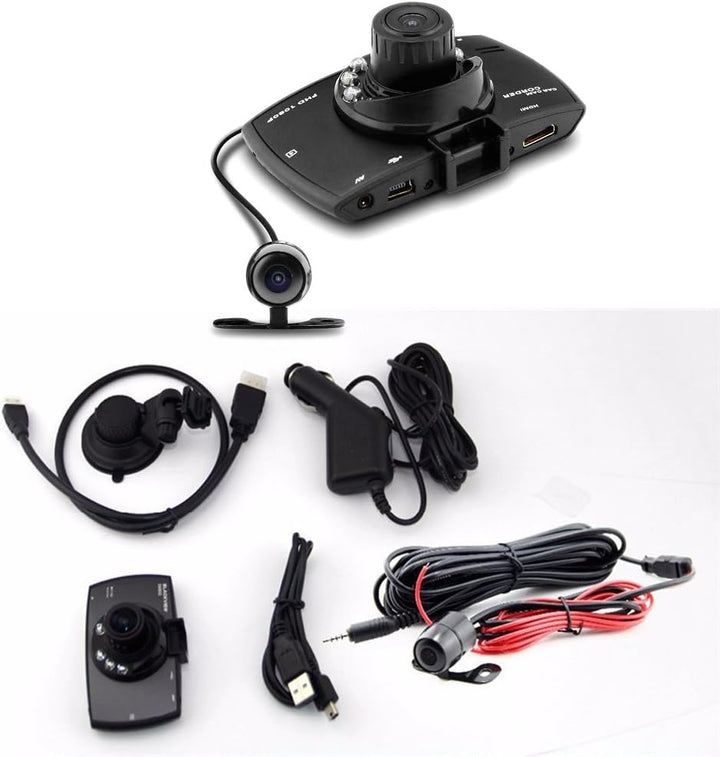 Autorádio DVR G30 s duálním objektivem, 2,7" LCD, Full HD 1080p, s G-senzorem