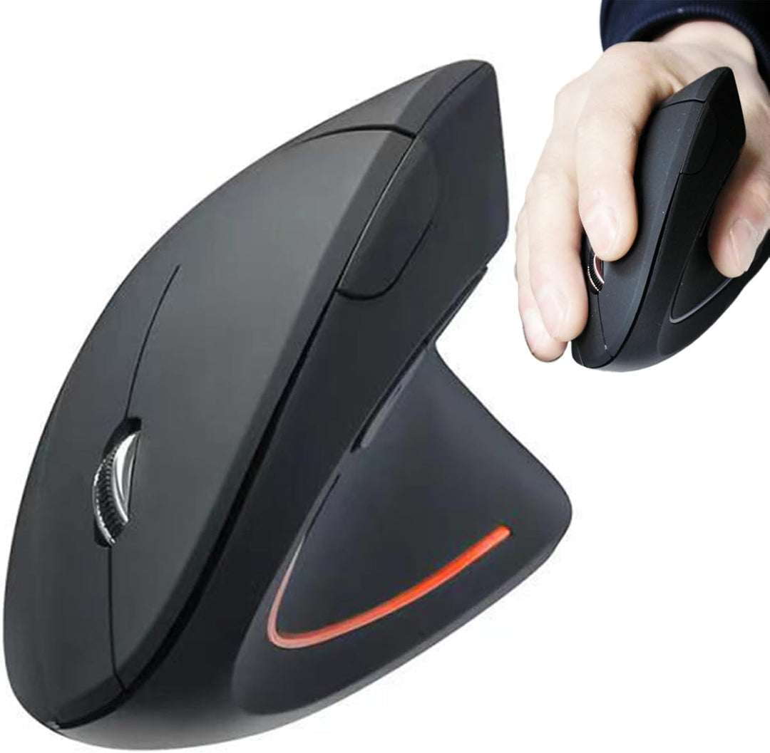 Dobíjecí ergonomická vertikální bezdrátová myš – Elvion