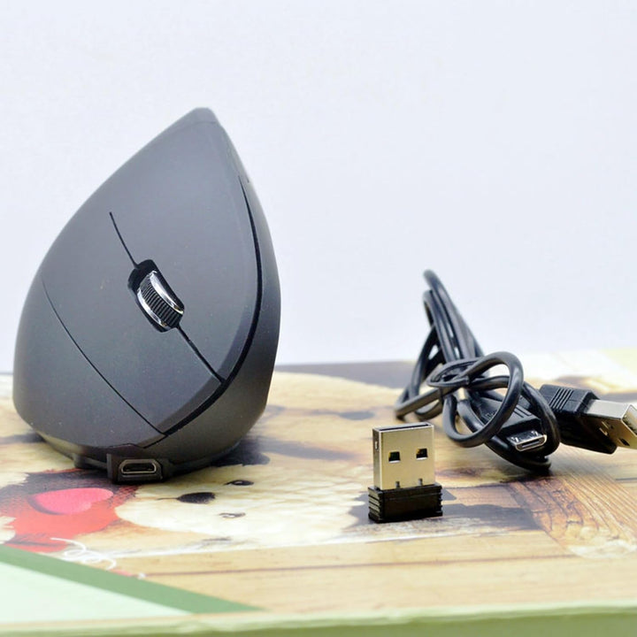 Dobíjecí ergonomická vertikální bezdrátová myš – Elvion