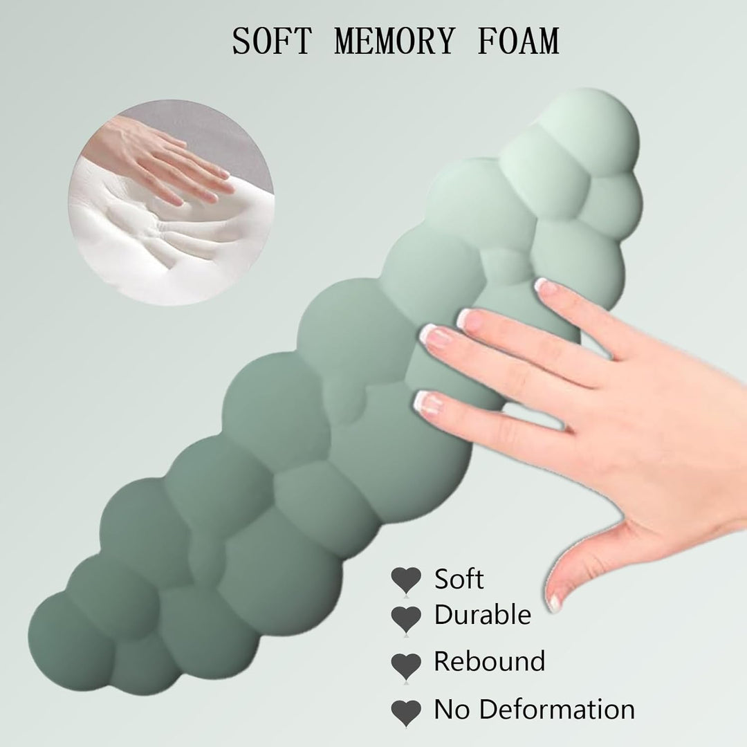Ergonomická opěrka zápěstí ve tvaru mráčku s podložkou pod myš a podtáčkem – Zeyora