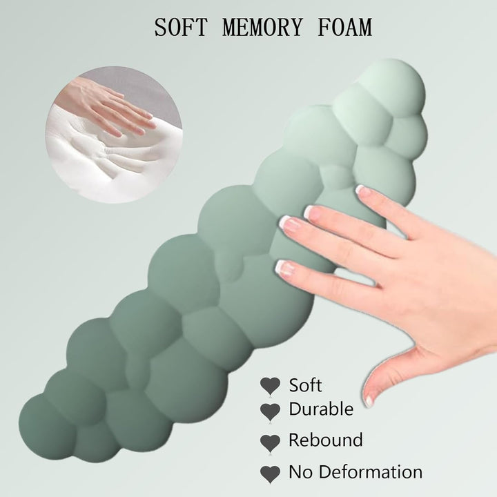 Ergonomická opěrka zápěstí ve tvaru mráčku s podložkou pod myš a podtáčkem – Zeyora