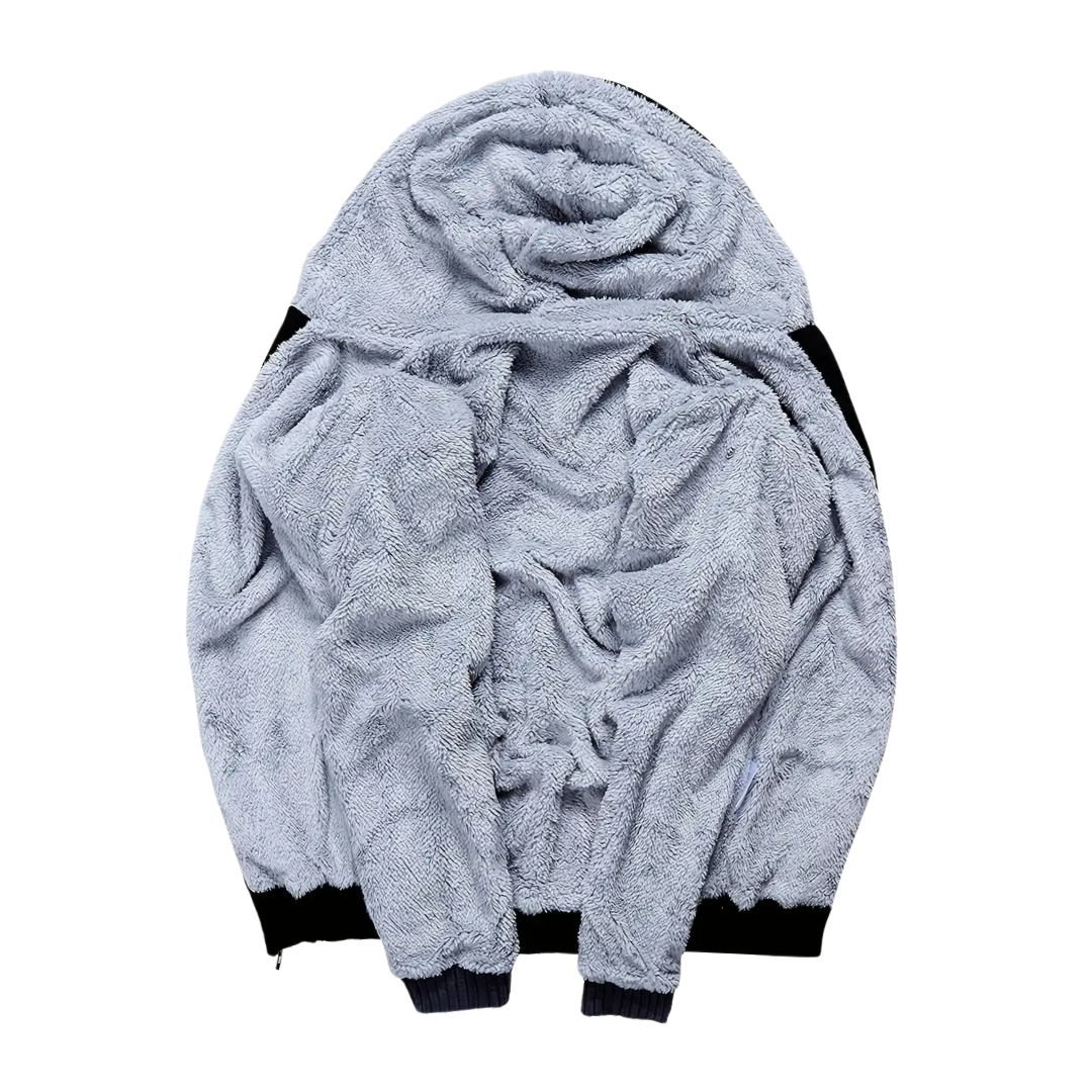 Pánská mikina s kapucí podšitá Sherpa fleece – Niels
