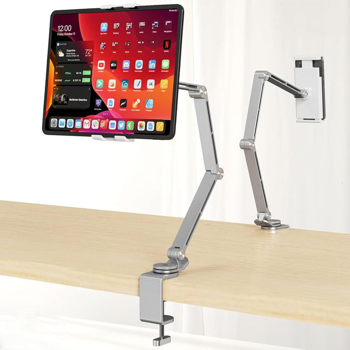 Nastavitelný hliníkový stojan na tablet s 360° otáčením – Movaro