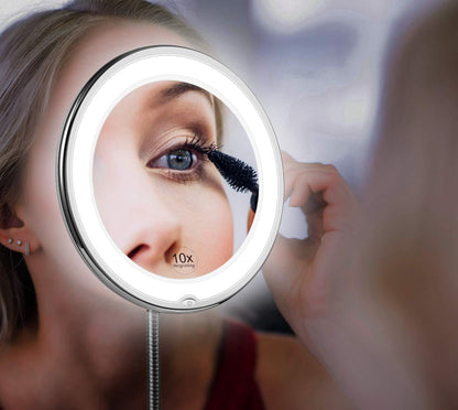 LED zvětšovací zrcadlo s flexibilním husím krkem – Claravue