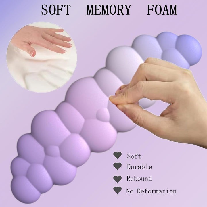 Ergonomická opěrka zápěstí ve tvaru mráčku s podložkou pod myš a podtáčkem – Zeyora