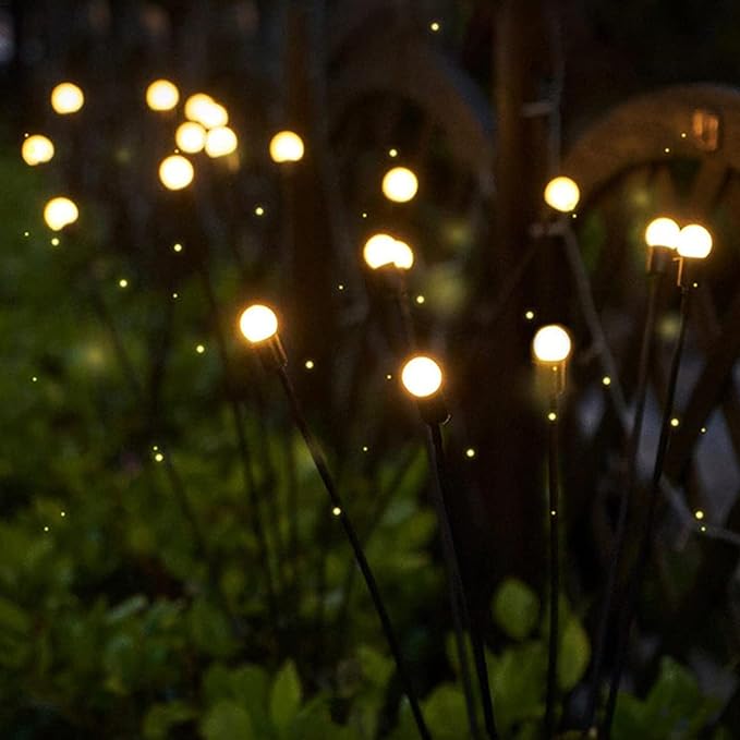 Létající solární zahradní lampy s efektem svítících kukadel – FireGlow