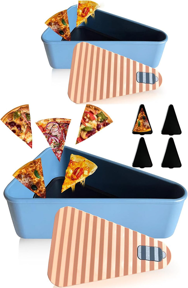 Opakovaně použitelný úložný box na pizzu se 2 podnosy – SliceSafe (1+1 ZDARMA)