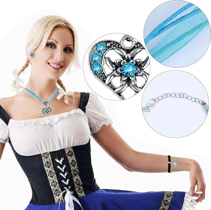 Sada šperků Edelweiss s přívěskem ve tvaru srdce – Hjärtsken Oktoberfest 2025