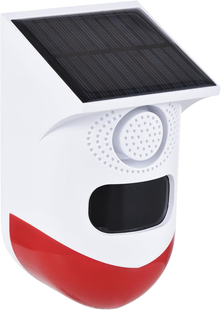 Solární pohybový alarm s 120 dB sirénou a LED stroboskopem – Feronix