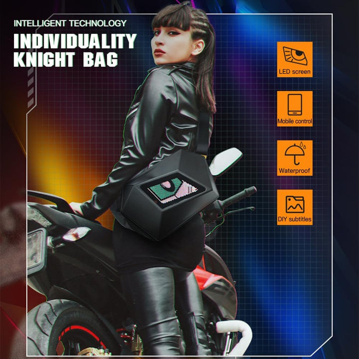 LED crossbody taška na motorku s programovatelným displejem – Nexora