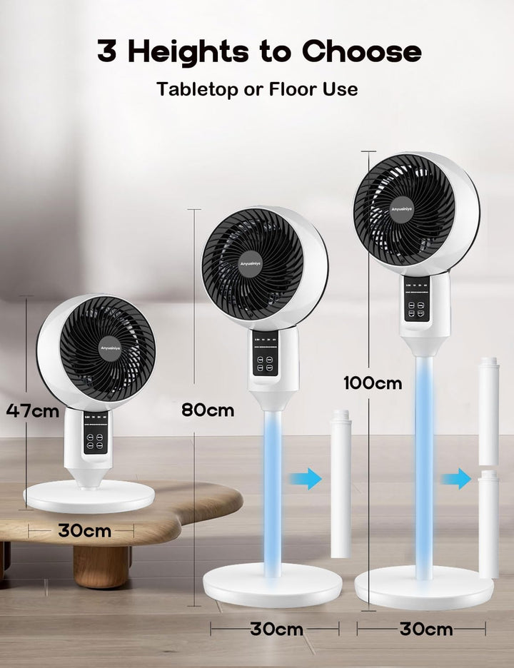 Nastavitelný stojanový ventilátor s 3D-oscilací – Aerion
