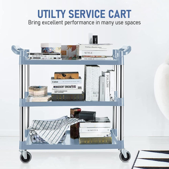 3patrový pojízdný servisní vozík s uzamykatelnými koly – ServePro