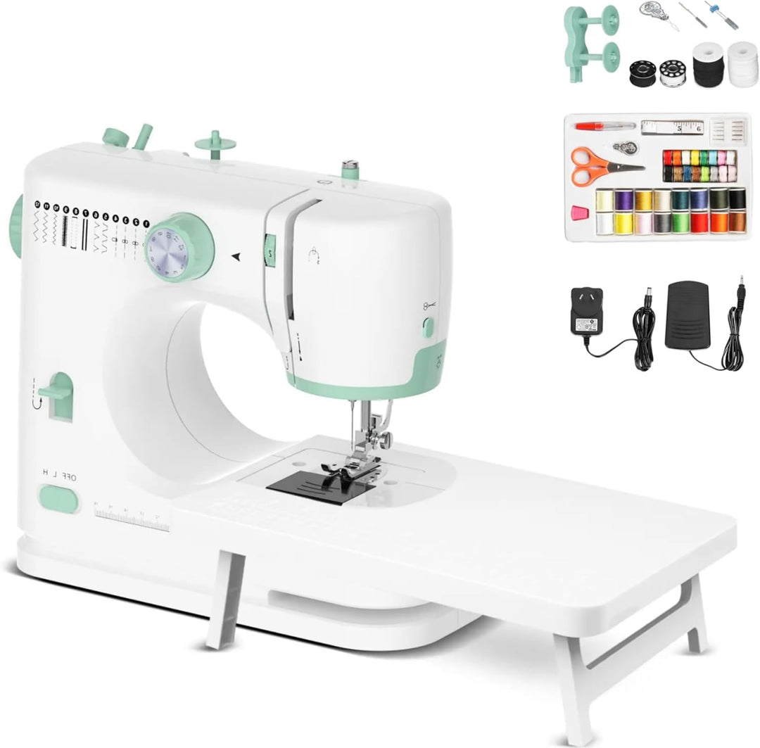 Přenosný šicí stroj se 12 stehy a rozšiřovacím stolem – StitchPro