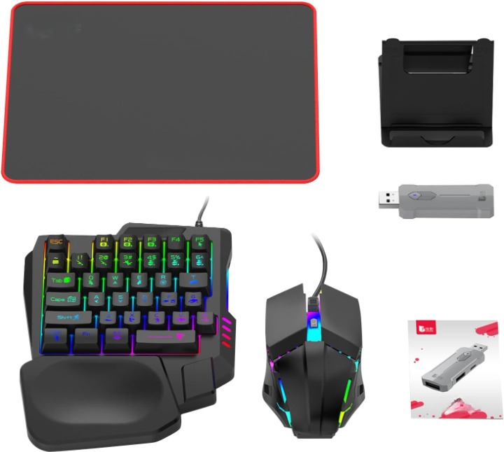 RGB herní klávesnice a myš – ergonomická sada adaptérů pro ovladače – Zyvorn