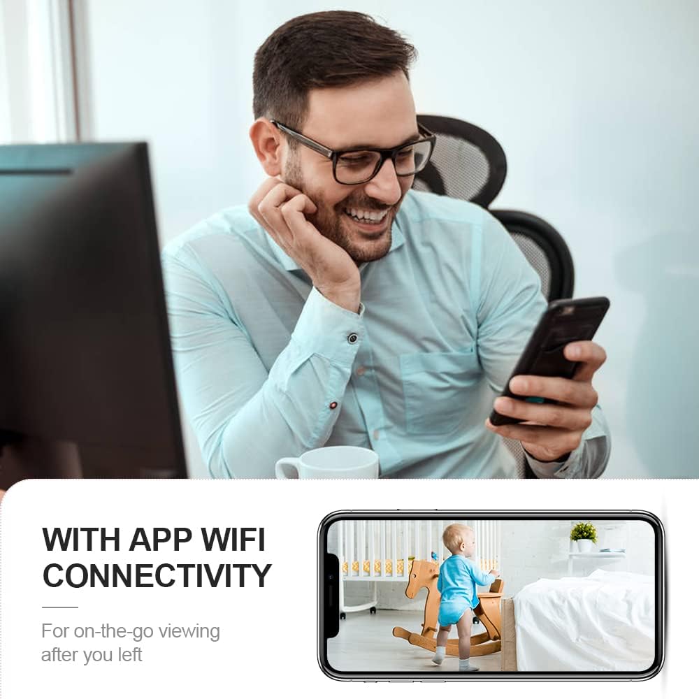 Mini bezpečnostní kamera 4K Wi‑Fi – skrytá vnitřní kamera s nočním viděním