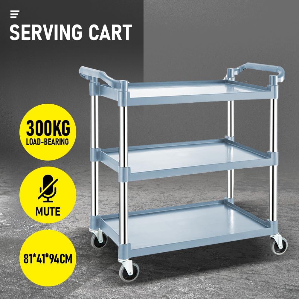 3patrový pojízdný servisní vozík s uzamykatelnými koly – ServePro