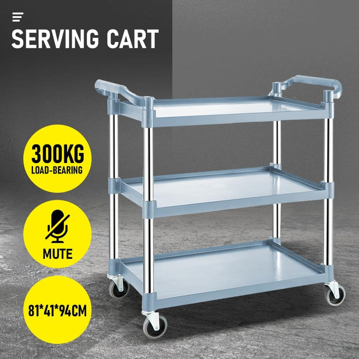 3patrový pojízdný servisní vozík s uzamykatelnými koly – ServePro