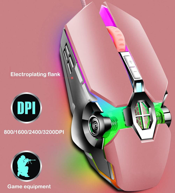 Mechanická herní klávesnice s 87 klávesami, RGB podsvícením a modrými spínači.