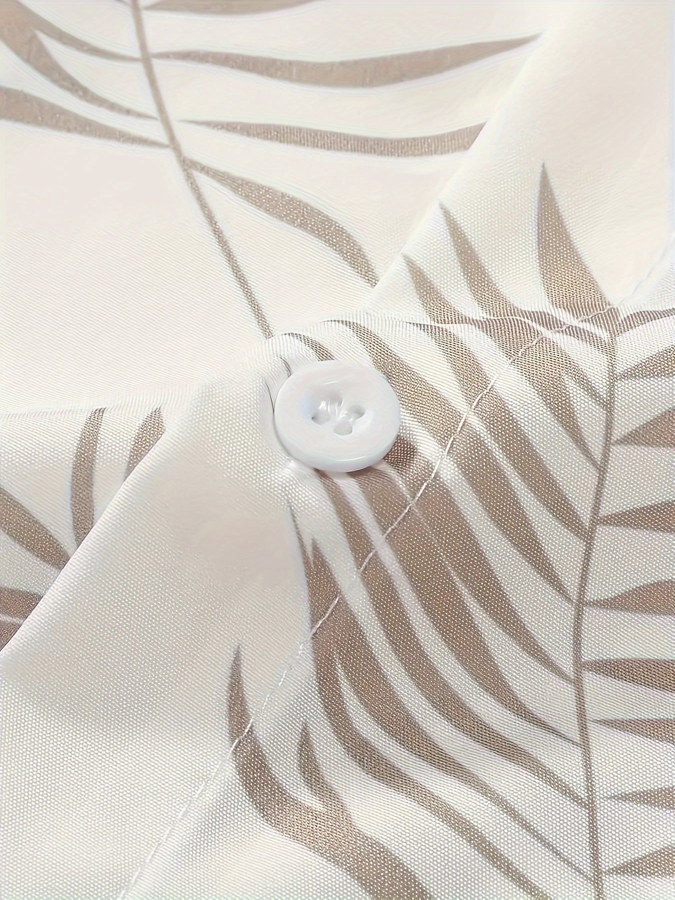 Dvoudílný letní set pro muže s potiskem listů, košile a šortky - Kiano