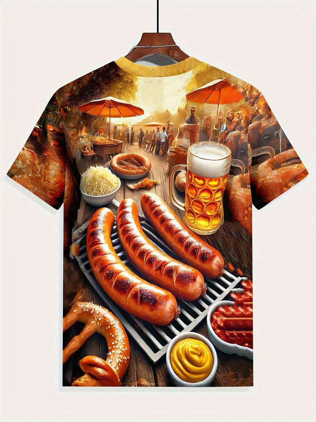 Pánské tričko s krátkým rukávem a potiskem „BBQ a pivo“ – Karl Oktoberfest 2025