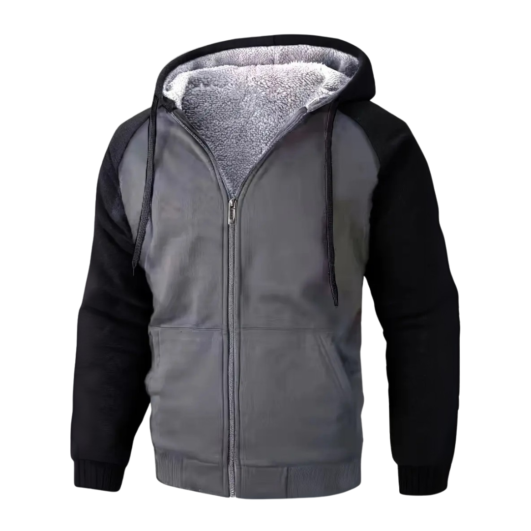 Pánská mikina s kapucí podšitá Sherpa fleece – Niels