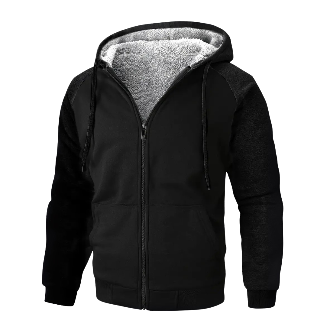 Pánská mikina s kapucí podšitá Sherpa fleece – Niels