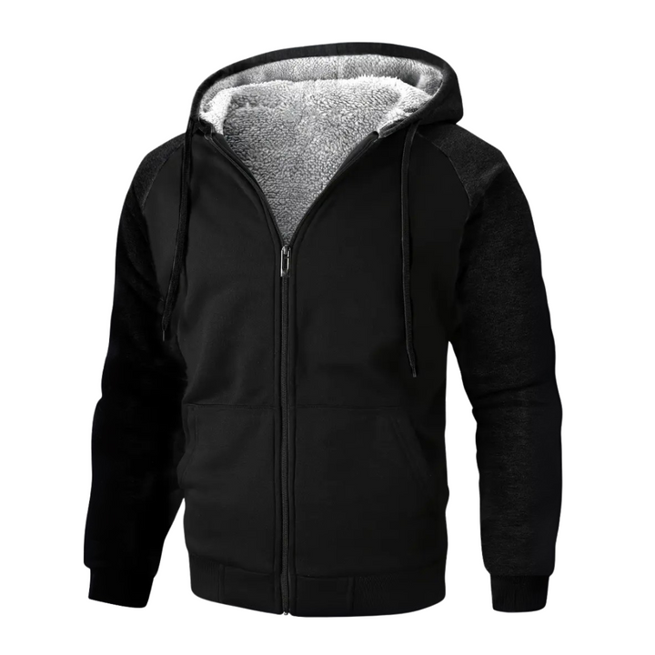 Pánská mikina s kapucí podšitá Sherpa fleece – Niels