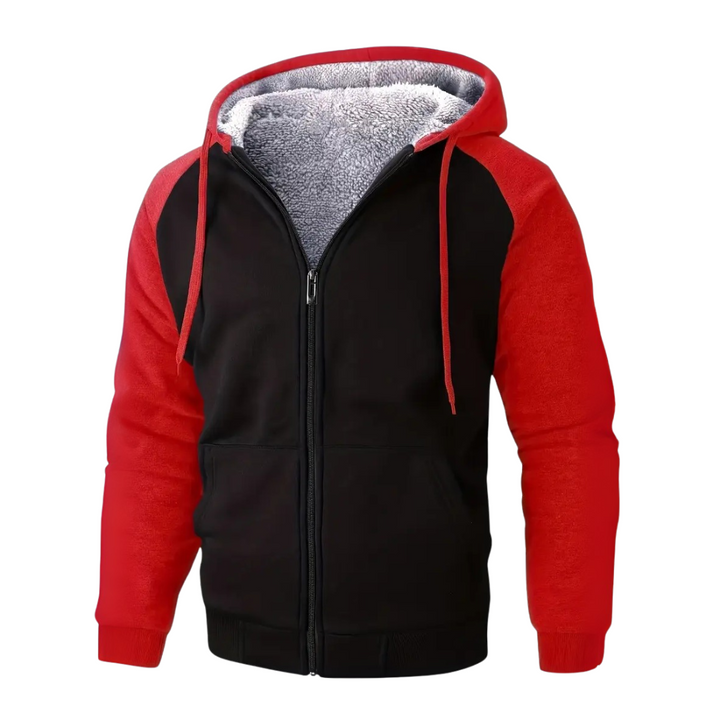 Pánská mikina s kapucí podšitá Sherpa fleece – Niels