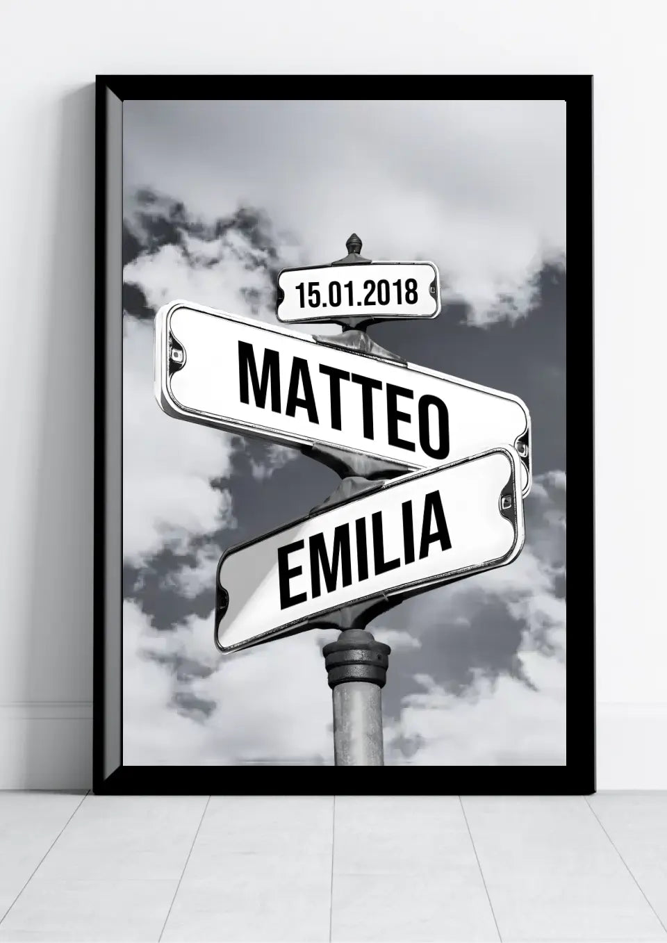 Plakát s dopravními značkami pro páry