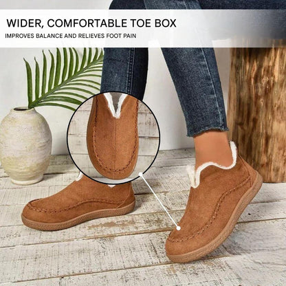 Zimní domácí pantofle bez ponožek s fleecovou podšívkou – Amalia