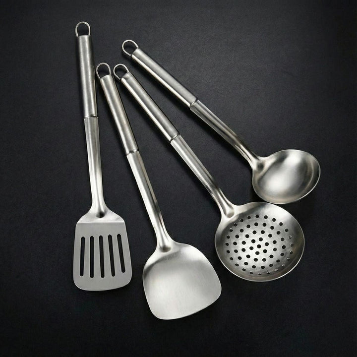 Hand-Hammered Titanium Family Set: 4 Pans & Utensils 7
