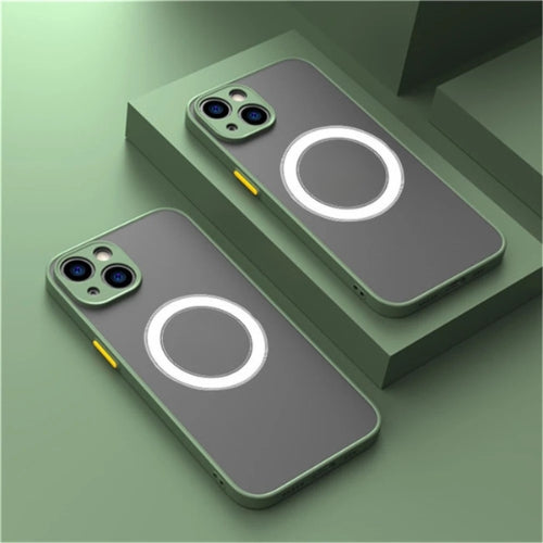 Matný magnetický obal na telefon s MagSafe a ochranou proti pádu – 1+1 ZDARMA