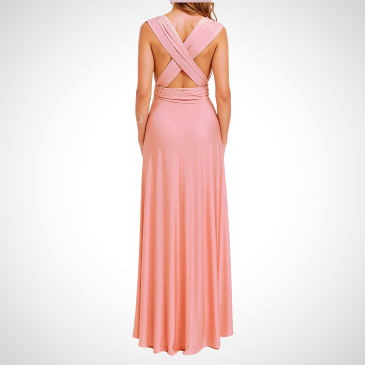 Elegant překrývající maxikabát s ženským střihem – Celine