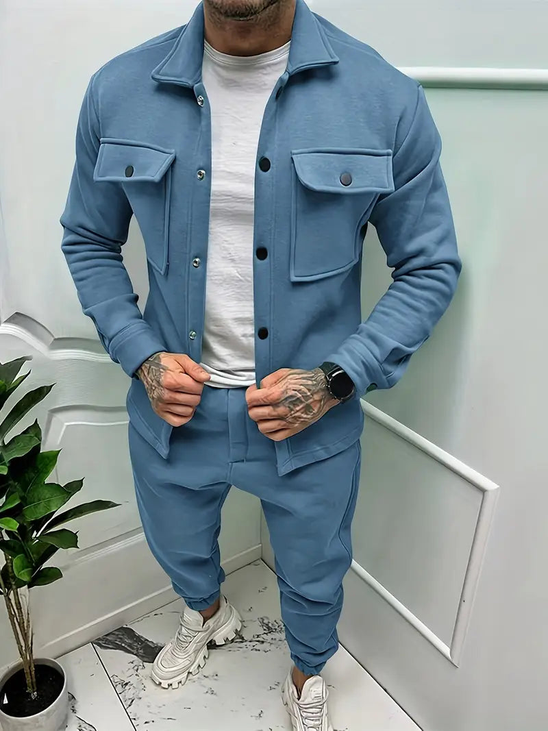 Stylový pánský set s bundou a kalhotami – Daan