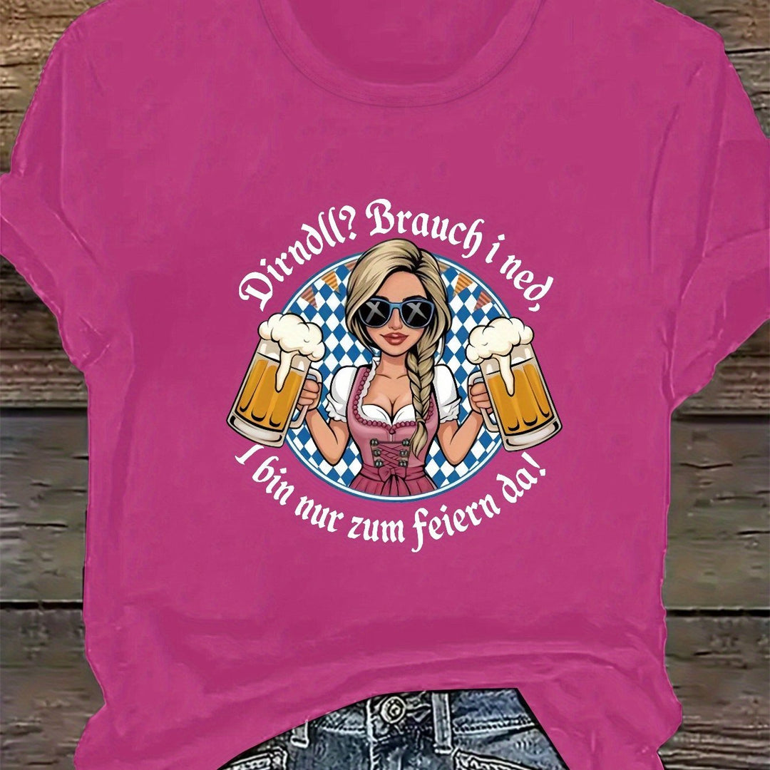 Dámské tričko s krátkým rukávem Plus Size – Liesl Oktoberfest 2025