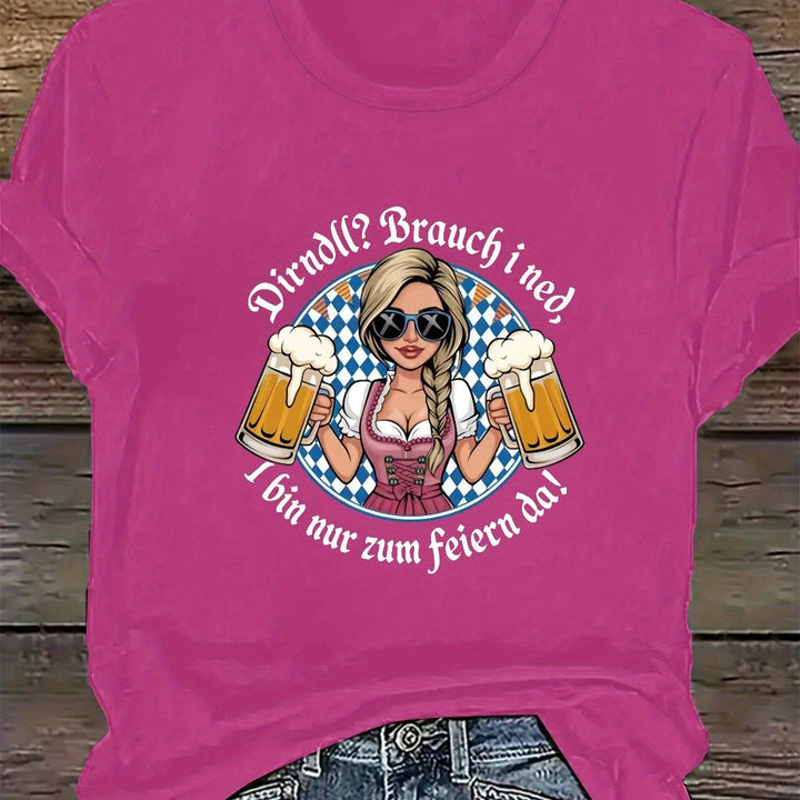 Dámské tričko s krátkým rukávem Plus Size – Liesl Oktoberfest 2025