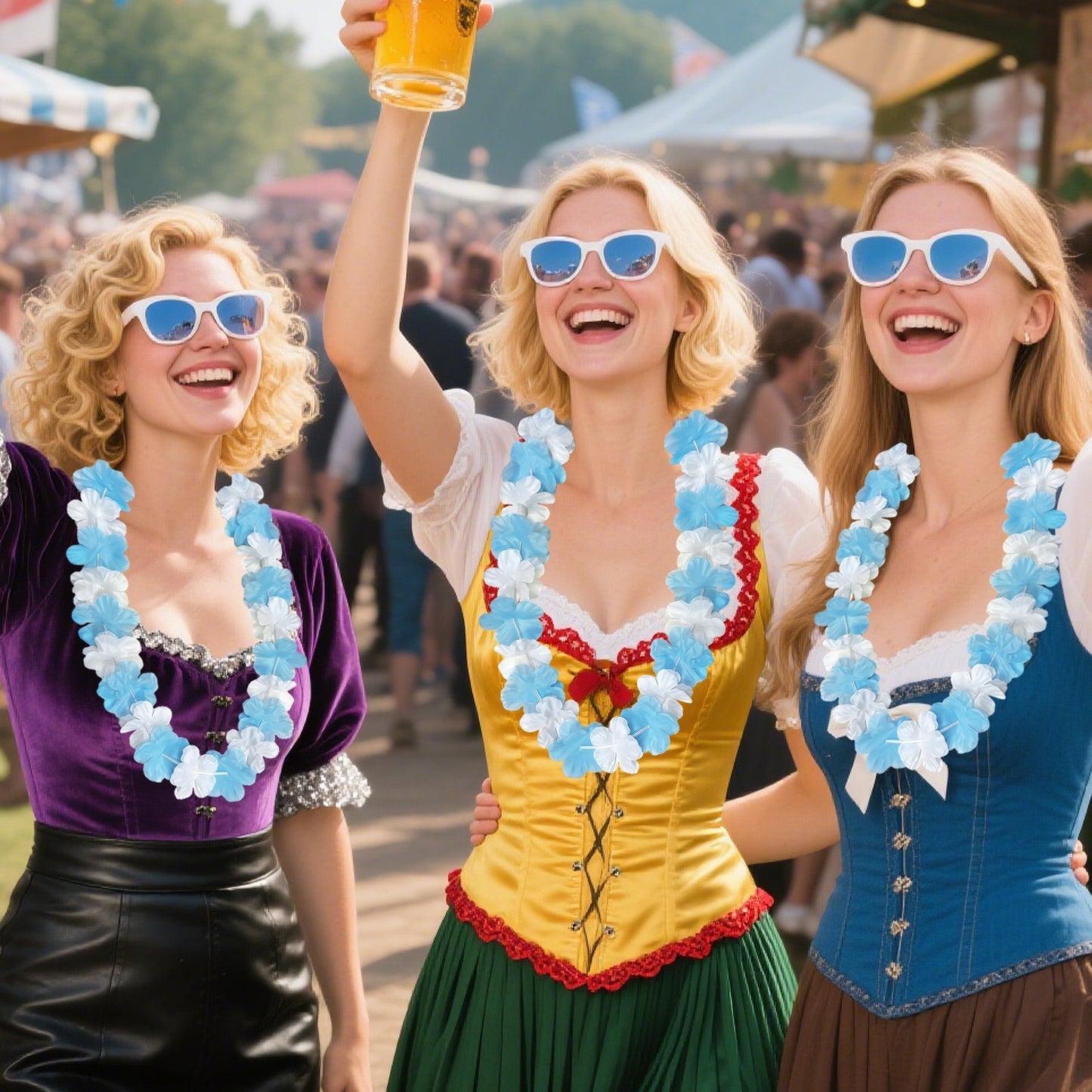 24 kusů dekorativních řetězů Oktoberfest – BavariaBlüten Oktoberfest 2025