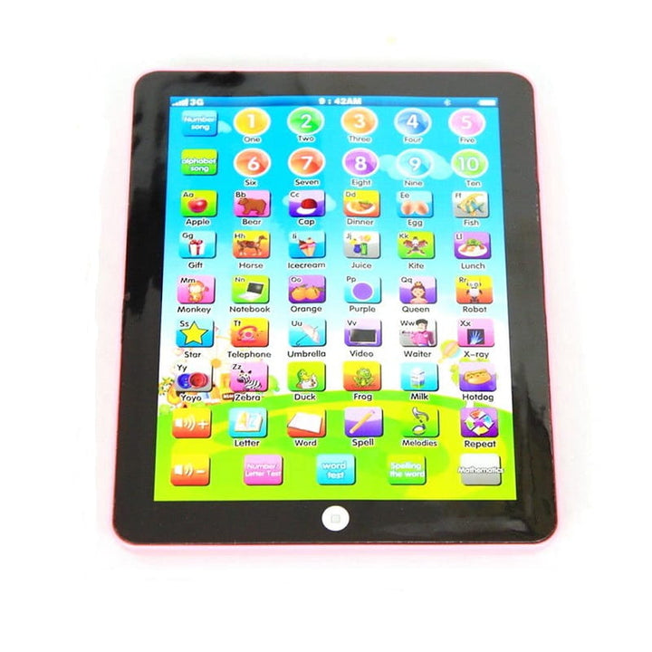 Interaktivní tablet pro malé děti s zvuky, barvami a funkcí kvízu – 7,5 palce