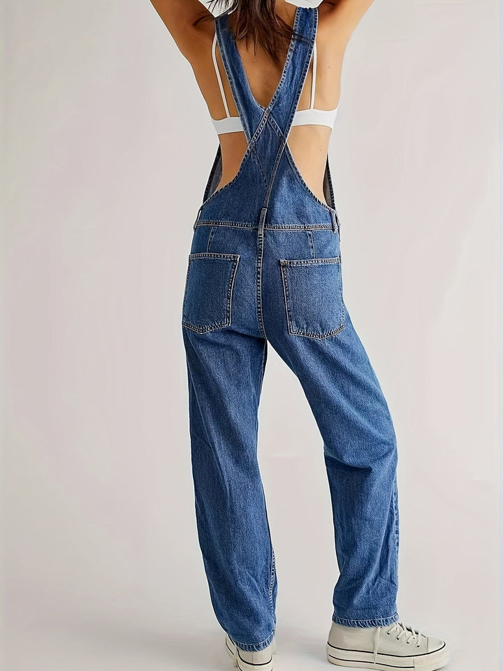 Stylický dámský denim overall na každý den - CityEase