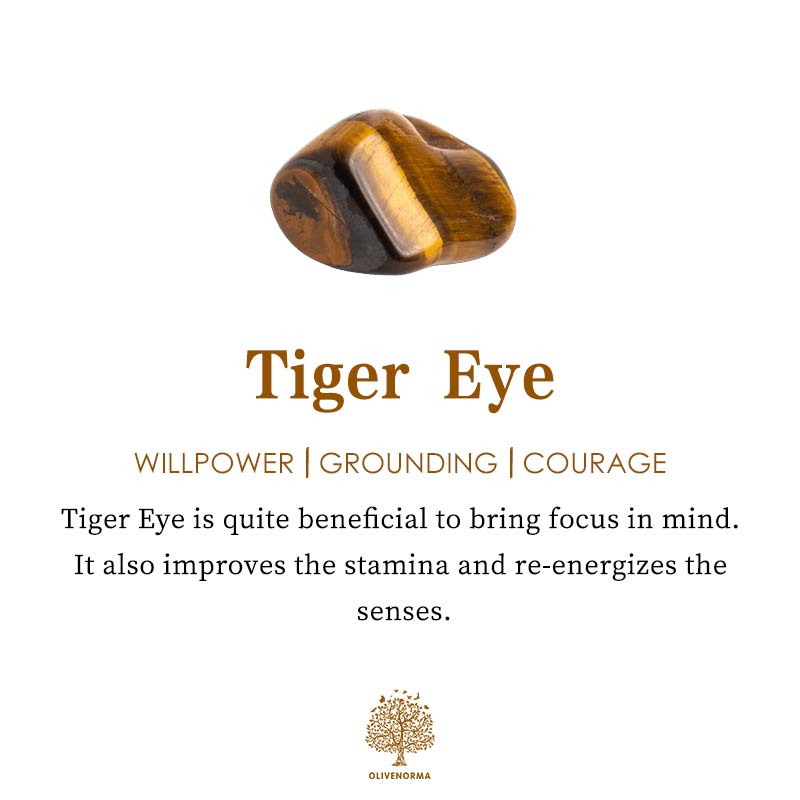 Tigerauge Edelstein, braun-gold, poliert, für Willenskraft und Mut, spiritueller Schmuck.