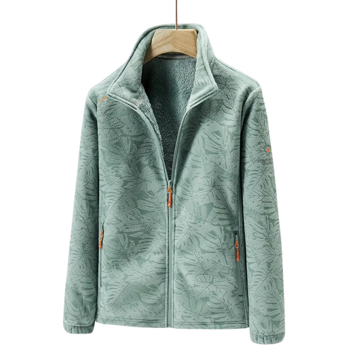 Dámská outdoor fleece bunda větruodolná s rostlinným vzorem – Marit